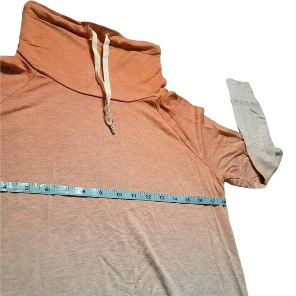 Lou & Grey  Softblend Cowl Neck Pull Over Sweater Size S orange & beige  Womens - Picture 5 of 10